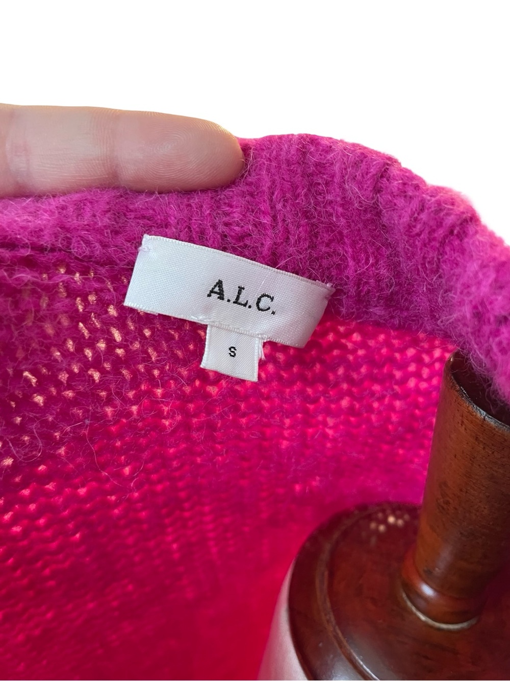A.L.C. Lynia Fisherman Sweater Electric Pink - Picture 12 of 16